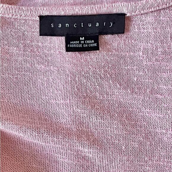 Sanctuary Womens Knit Draped Thinking Of You Faux Wrap Surplice Top Size Medium - Picture 8 of 8